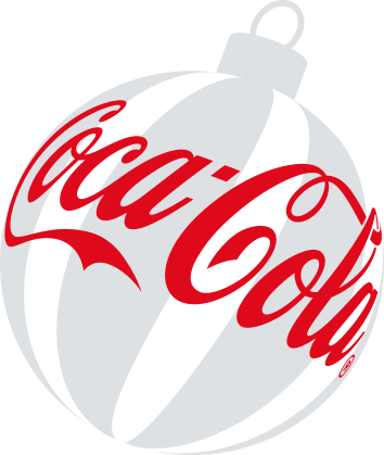 Bílá vánoční ozdoba CocaCola